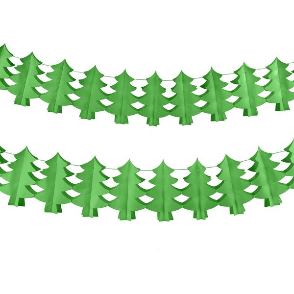 Ghirlanda Di Abete In Carta Ignifuga Verde 4,5 M - Taglia Unica-image