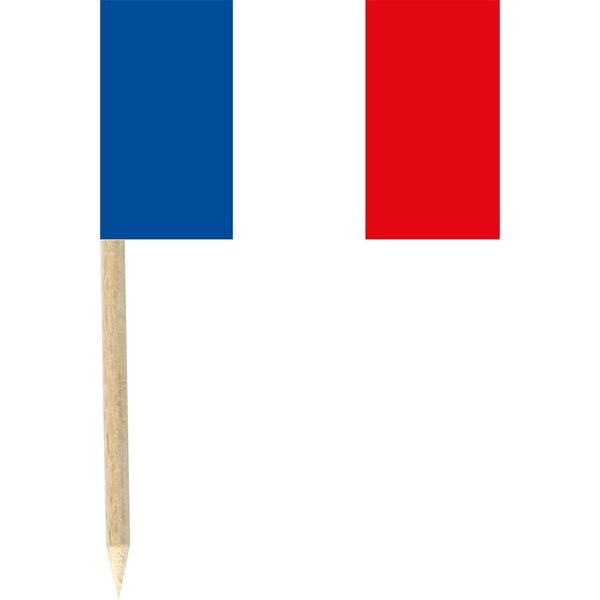 Bandiere Della Francia 50 Pezzi Blu-Bianco-Rosso 3X5Cm - Taglia Unica-image
