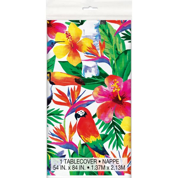 Tovaglia Tropicale Decorazione Per Feste Colorata 137X213Cm - Taglia Unica-image
