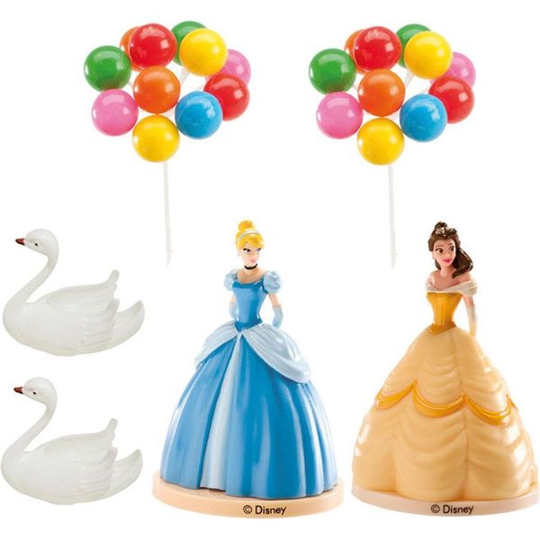 Statuetta Per Torta Della Principessa, Cigni E Palloncini-image