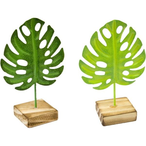 Decorazione Da Tavola Tropicale Decorazione Per Feste 1 Pezzo Verde-Marrone 15 Cm - Taglia Unica-image