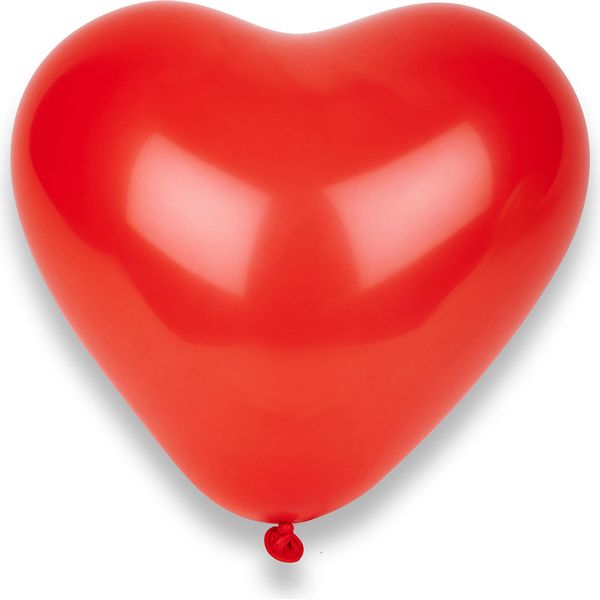 Palloncini A Cuore Per San Valentino 10 Pezzi Rossi 33 X 36 Cm - Taglia Unica-image