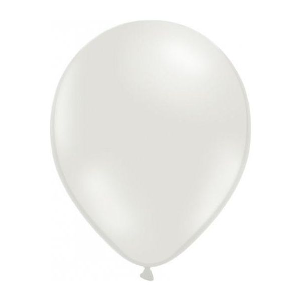 Palloncini Metallizzati Decorazione Festa 100 Pezzi Bianco 30Cm - Taglia Unica-image