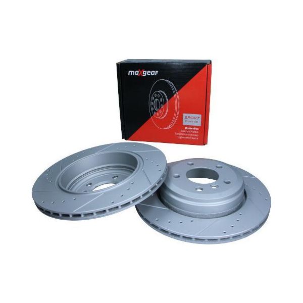 Disco Freno Maxgear Bmw T. E60/E61 Forato E Scanalato, Con Rivestimento Anticorrosione-image