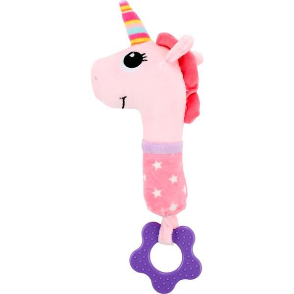 Toi-Toys 72131B - Sonaglio Unicorno Little Stars - Anello Per La Dentizione E Squeaker, Giocattolo Per Bambini 0+ Mesi-image