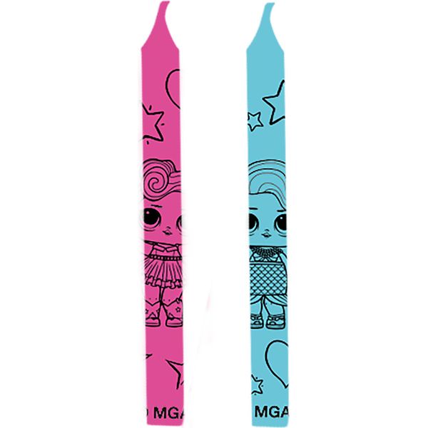 Procos Lol Candeline A Sorpresa Per Feste Di Compleanno Per Bambini 12 Pezzi Blu-Rosa 6 Cm - Blu-image