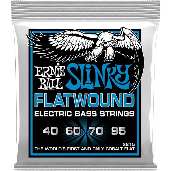 Corde Per Basso Elettrico Ernie Ball Extra Slinky Flatwound, Calibro 40-95-image