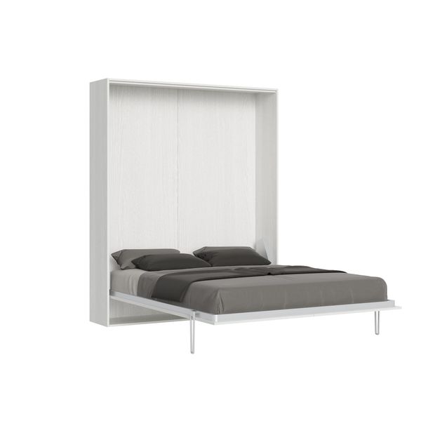 Itamoby - Letto Matrimoniale A Scomparsa 160 Kentaro Bianco Frassino-image