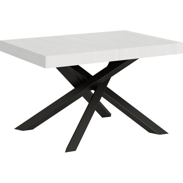 Itamoby - Tavolo Allungabile 140/244X90 Cm Volantis Bianco Frassino Gambe Antracite-image