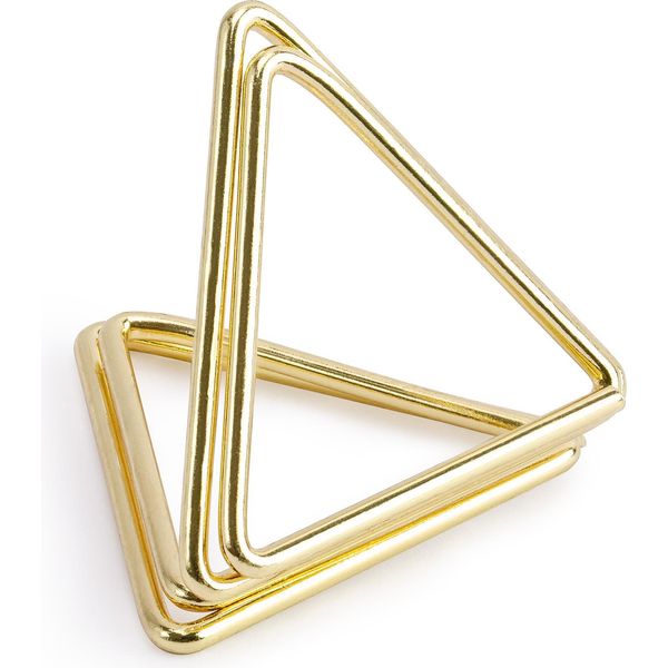 Triangolo Portabiglietti Da Visita 10 Pezzi Oro 2,3 Cm - Taglia Unica-image