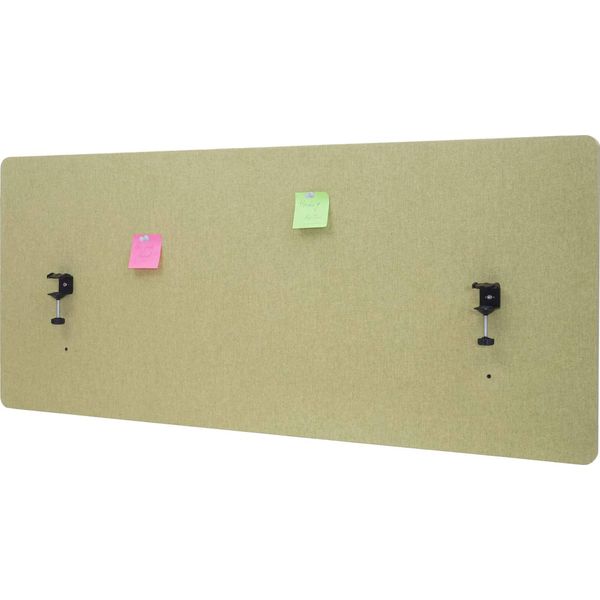 Divisorio Acustico Per Scrivania HWC-G75, Bacheca Per Scrivania Con Schermo Per La Privacy, A Doppia Parete In Tessuto/Tessuto ~ 60X140Cm Verde-image