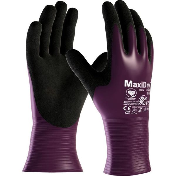 Guanto Chimico Maxidry® 56-426 Taglia 7 Viola/Nero En 388 Psa Iii Atg-image