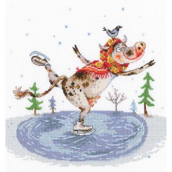 Rto Set Punto Croce "Graceful Skating"" M835, Schema Di Conteggio, 20X20 Cm"-image