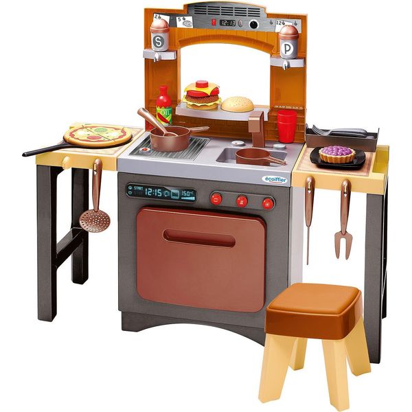 Ecoiffier Pizzeria Multifunzionale Fast Food Con Accessori 33 Elementi-image