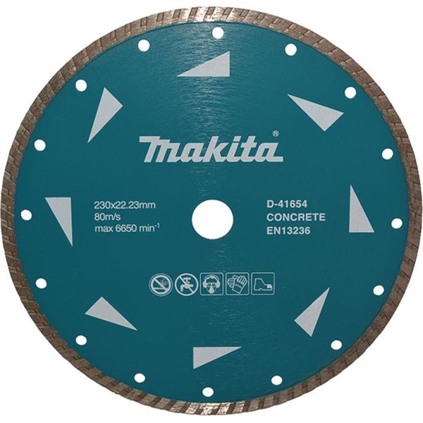 Makita Disco Diamantato 230 Mm 230 X 22,23 Mm - Taglio A Secco - Ondulato - Calcestruzzo-image