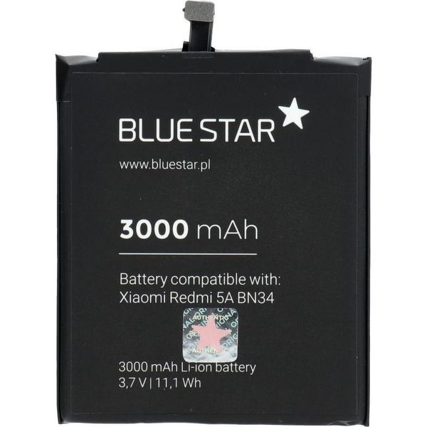 Batteria Adatta Per Xiaomi Redmi 5A (BN34) 3000 Mah Li-Ion Blue Star-image