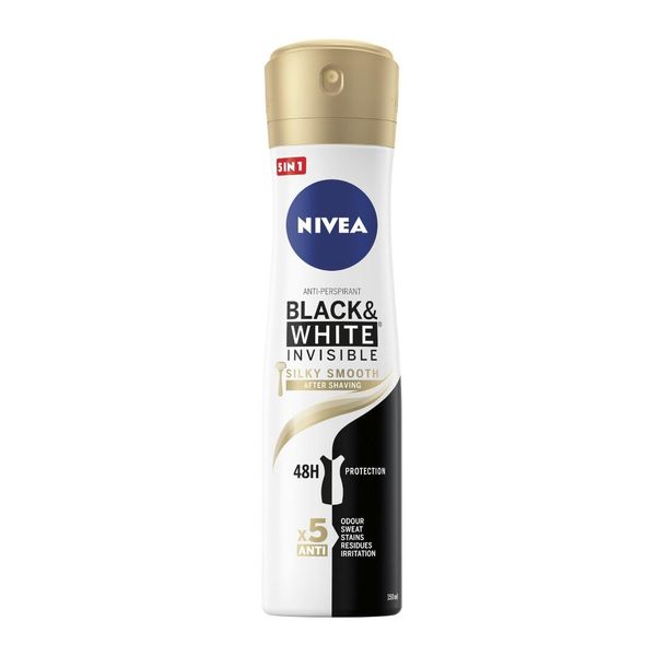 Nivea Black&White Invisible Silky Smooth Spray Antitraspirante 250Ml-image