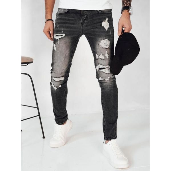 Dstreet Pantaloni In Denim Da Uomo Fieranda Grigio Scuro 36-image
