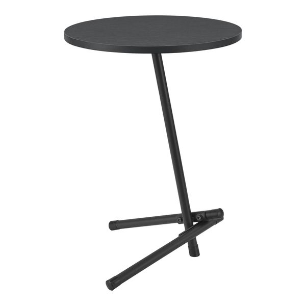 In And Outdoormatch Tavolino Rotondo Silo - 55XØ40 Cm - Nero - Mdf E Metallo Verniciato A Polvere - Design Elegante-image