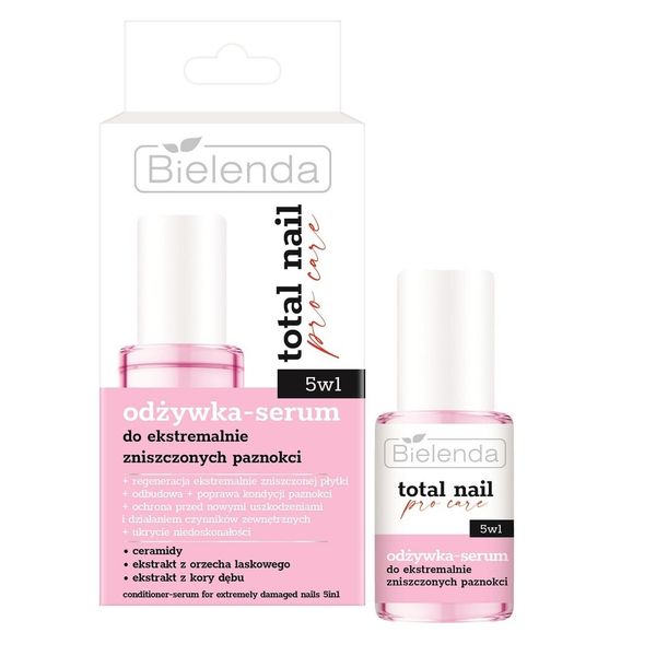Bielenda Total Nail Pro-Care Balsamo-Siero Per Unghie Estremamente Danneggiate 5In1, 10Ml-image