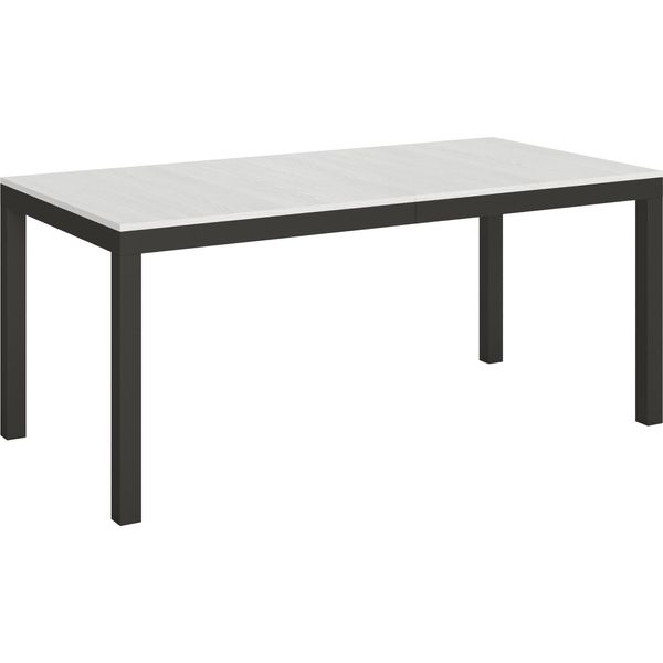 Itamoby - Tavolo Allungabile 180/440X90 Cm Everyday Evolution Bianco Frassino Telaio E Gambe Antracite-image