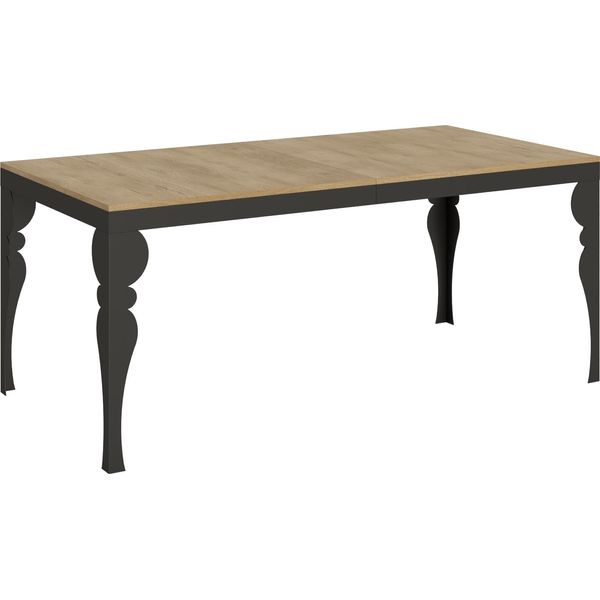 Itamoby - Tavolo Allungabile 180/284X90 Cm Paxon Evolution Quercia Natura Telaio E Gambe Antracite-image
