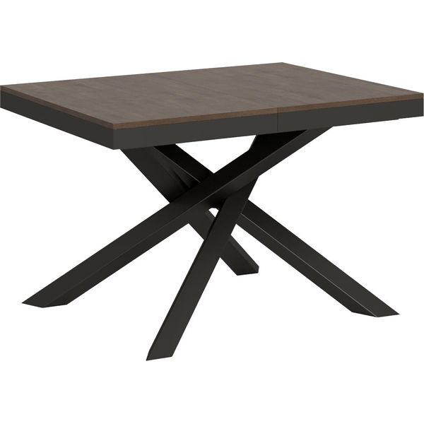 Itamoby - Tavolo Allungabile 120/380X90 Cm Volantis Evolution Noce Telaio E Gambe Antracite-image