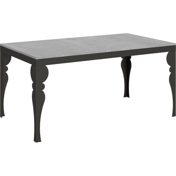 Itamoby - Tavolo Allungabile 160/420X90 Cm Paxon Evolution Cemento Telaio E Gambe Antracite-image
