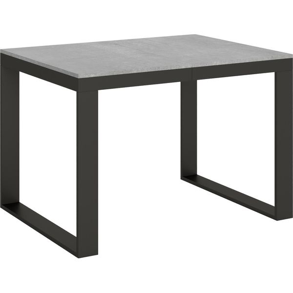 Itamoby - Tavolo Allungabile 120/224X90 Cm Tecno Evolution Cemento Telaio E Gambe Antracite-image