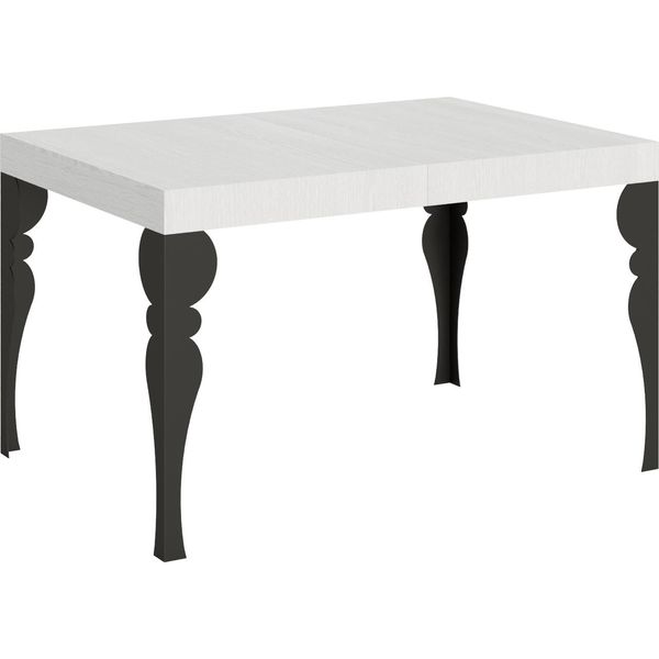Itamoby - Tavolo Allungabile 130/234X90 Cm Paxon Bianco Frassino Gambe Antracite-image