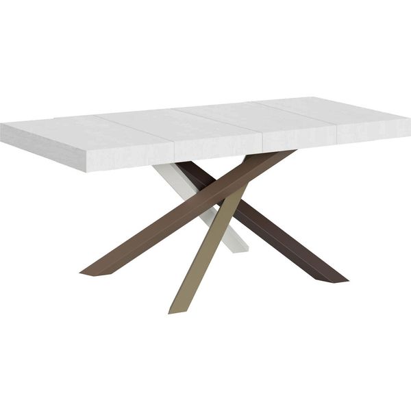 Tavolo Allungabile 90X120/224 Cm Volantis Premium Bianco Frassino Telaio 4/C-image