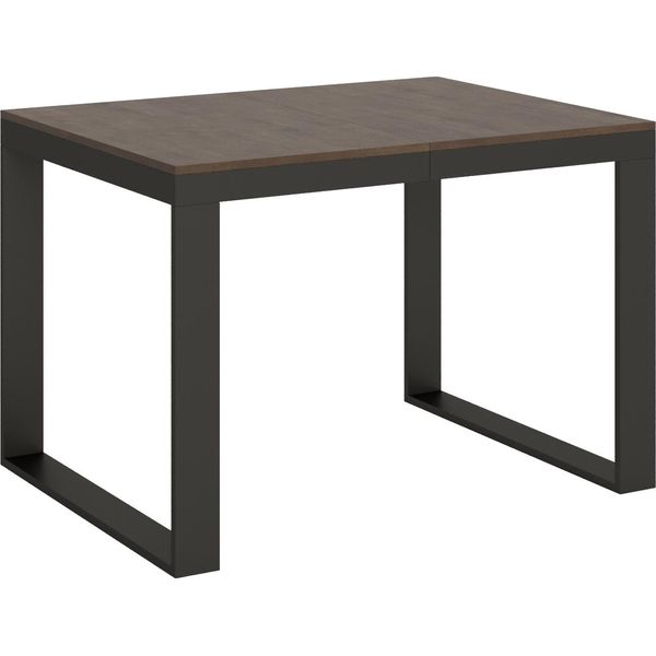 Itamoby - Tavolo Allungabile 120/224X90 Cm Tecno Evolution Noce Telaio E Gambe Antracite-image