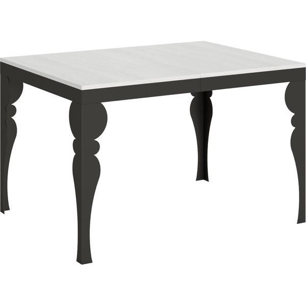 Itamoby - Tavolo Allungabile 120/380X90 Cm Paxon Evolution Bianco Frassino Telaio E Gambe Antracite-image