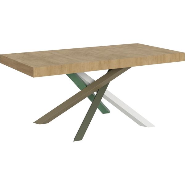 Itamoby - Tavolo Allungabile 200/460X90 Cm Volantis Quercia Natura Gambe Multicolore 4/A-image