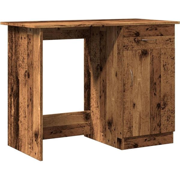 Vidaxl Scrivania Effetto Legno Vecchio 100X50X76 Cm Materiale A Base Di Legno-image