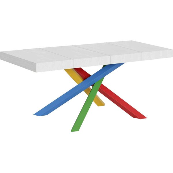 Tavolo Allungabile 90X120/224 Cm Volantis Premium Bianco Frassino Telaio 4/B-image