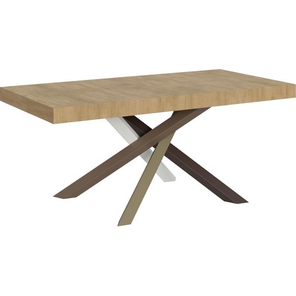 Itamoby - Tavolo Allungabile 200/460X90 Cm Volantis Quercia Natura Gambe Multicolore 4/C-image