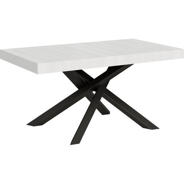 Itamoby - Tavolo Allungabile 160/264X90 Cm Volantis Bianco Frassino Gambe Antracite-image