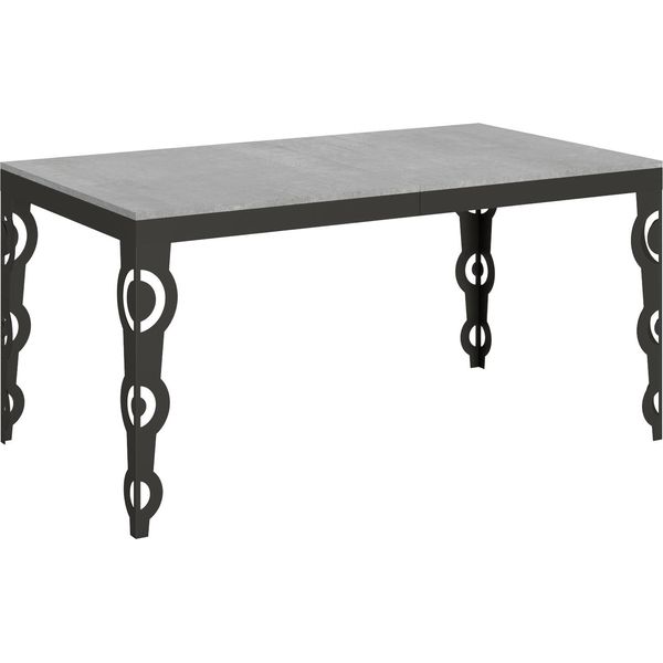 Itamoby - Tavolo Allungabile 160/420X90 Cm Karamay Evolution Cemento Telaio E Gambe Antracite-image
