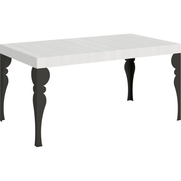 Itamoby - Tavolo Allungabile 160/244X80 Cm Paxon Bianco Frassino Gambe Antracite-image