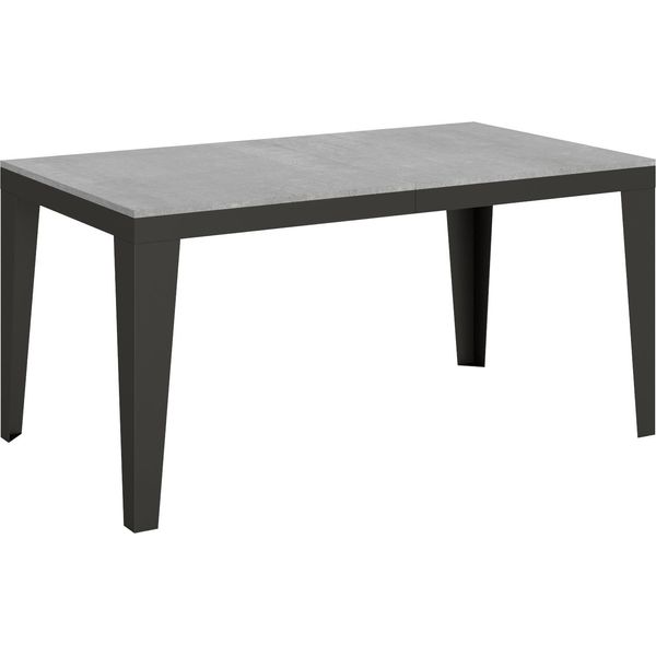 Itamoby - Tavolo Allungabile 160/264X90 Cm Flame Evolution Cemento Telaio E Gambe Antracite-image