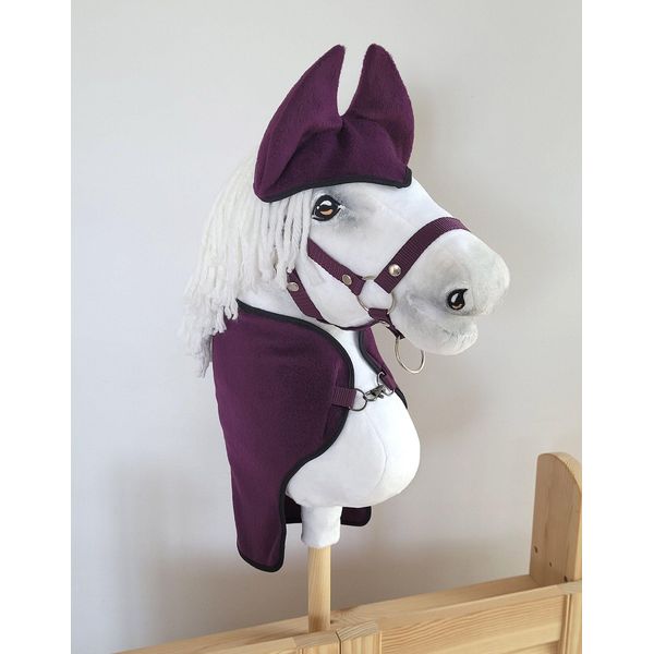 Set Hobby Horse A4: Coperta + Cappelli Da Mosca - Prugna-image