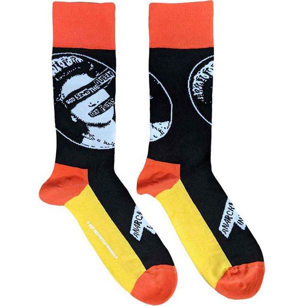 Sex Pistols - Calzini Alla Caviglia "God Save The Queen"" Per Uomo/Donna Unisex RO14698 (37 Eu - 40,5 Eu) (Nero)"-image