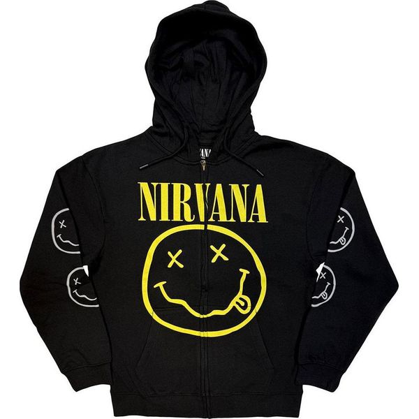 Nirvana - Felpa Con Cappuccio Per Uomo/Donna Unisex RO14786 (Xxl) (Nero)-image