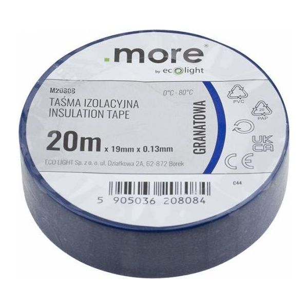 Nastro Isolante 19 Mm X 0,13 Mm Blu Marino 20 M-image