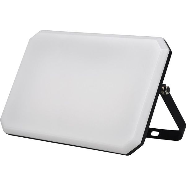 Proiettore A Led Nero Faro Da Esterno 230V 100W 4000K Cover Milky 10000Lm 266X190X30 Mm-image
