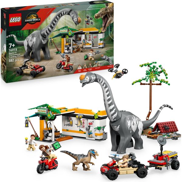 Lego Jurassic World 76973 Raptor & Titanosaurus Tracking Mission-image