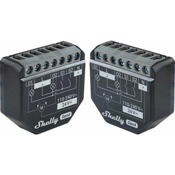 Shelly Attuatore Di Commutazione Wlan 2PM Gen4, 2 Canali, Wlan, Matter, Bluetooth, 2 Pezzi-image