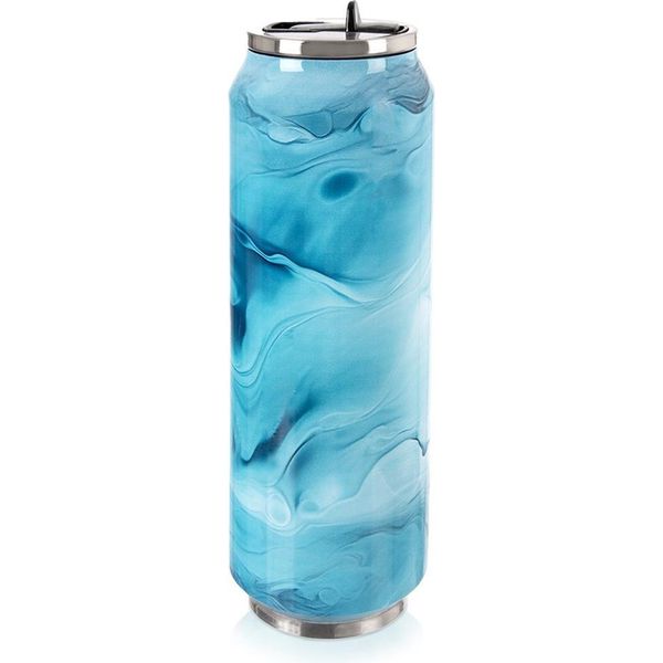 Orion | Thermo Mug - Blu - 700 Ml - Set Di Cannucce - Acciaio Inox - Per Bevande Calde E Fredde-image
