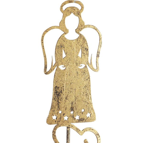 Angelo Decorativo A Spina Con Scritta Angel Patience Per Decorazioni Natalizie-image